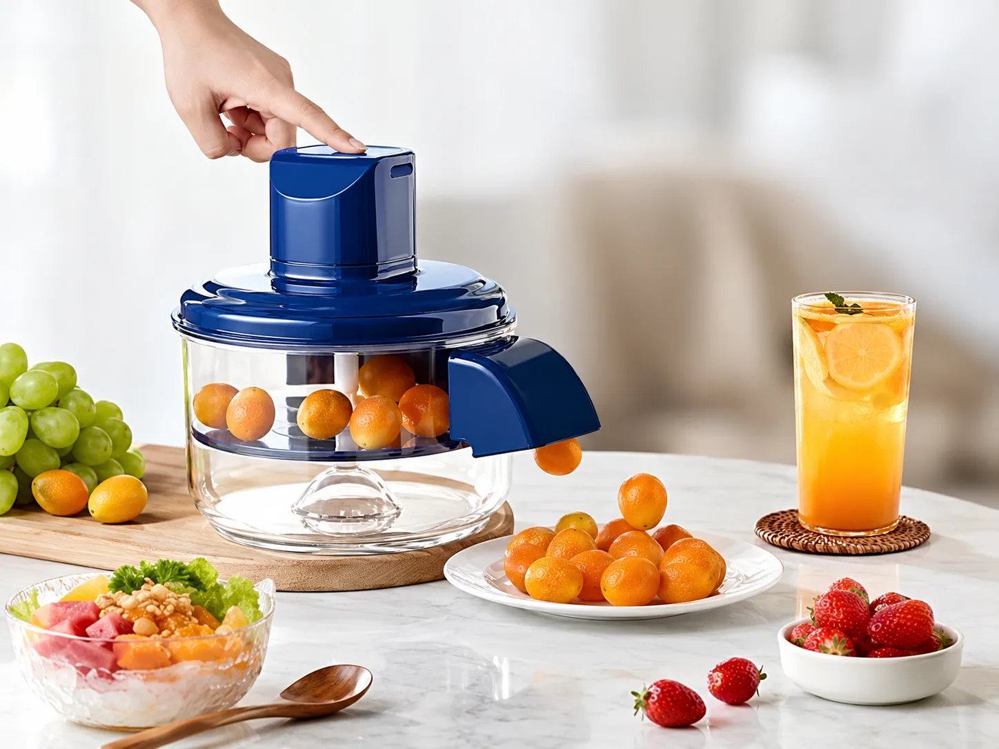Automatic Electric Peeler for Fruit and Vegetables, Rechargeable Kitchen Tool for Garlic, Grapes, Tomatoes, Cherries, Family Friendly Fruit Peeler Machine