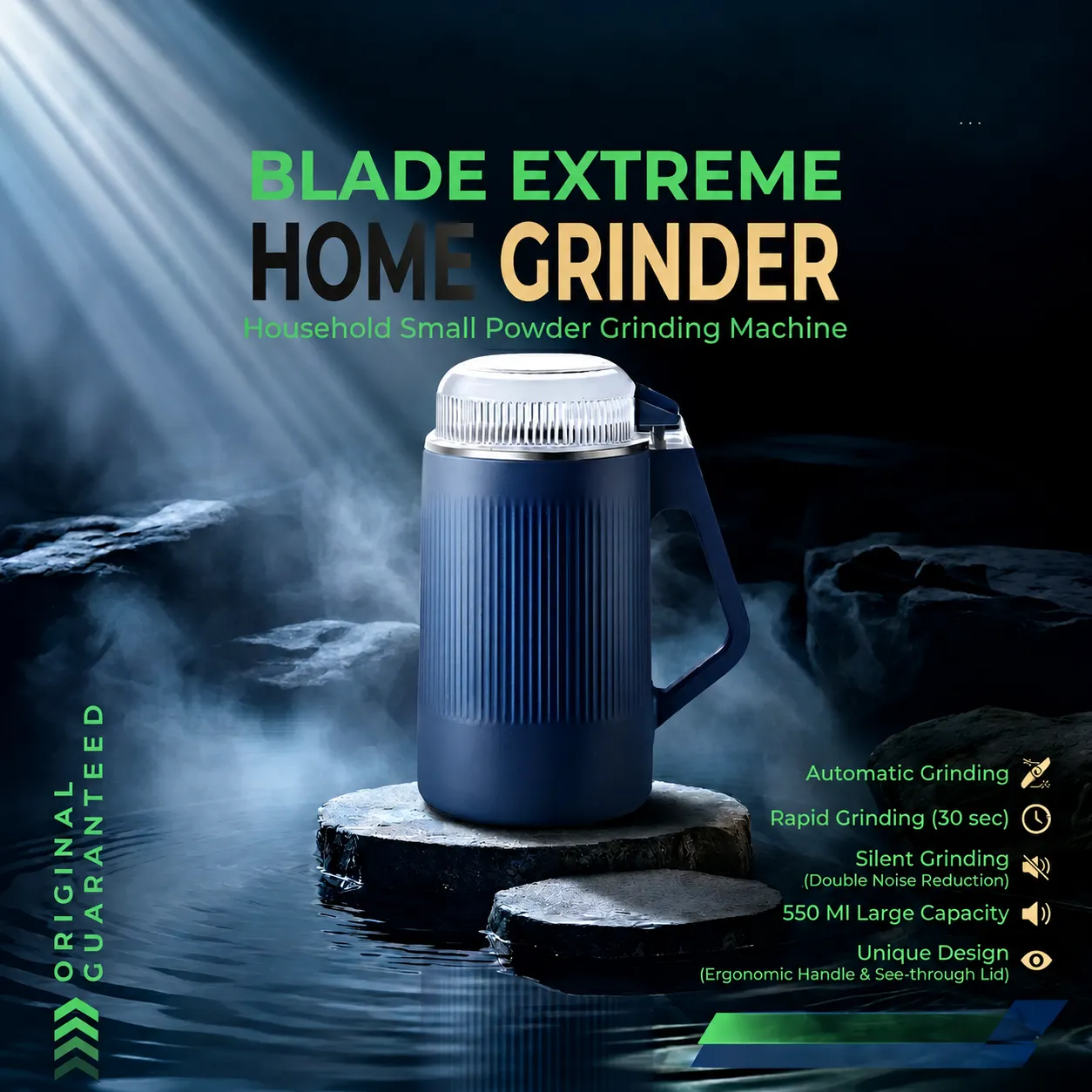 1200W Electric Spice Grinder, 8 Blade Electric Coffee Grinder, Household Powder Grinder, Daimasi Grinder